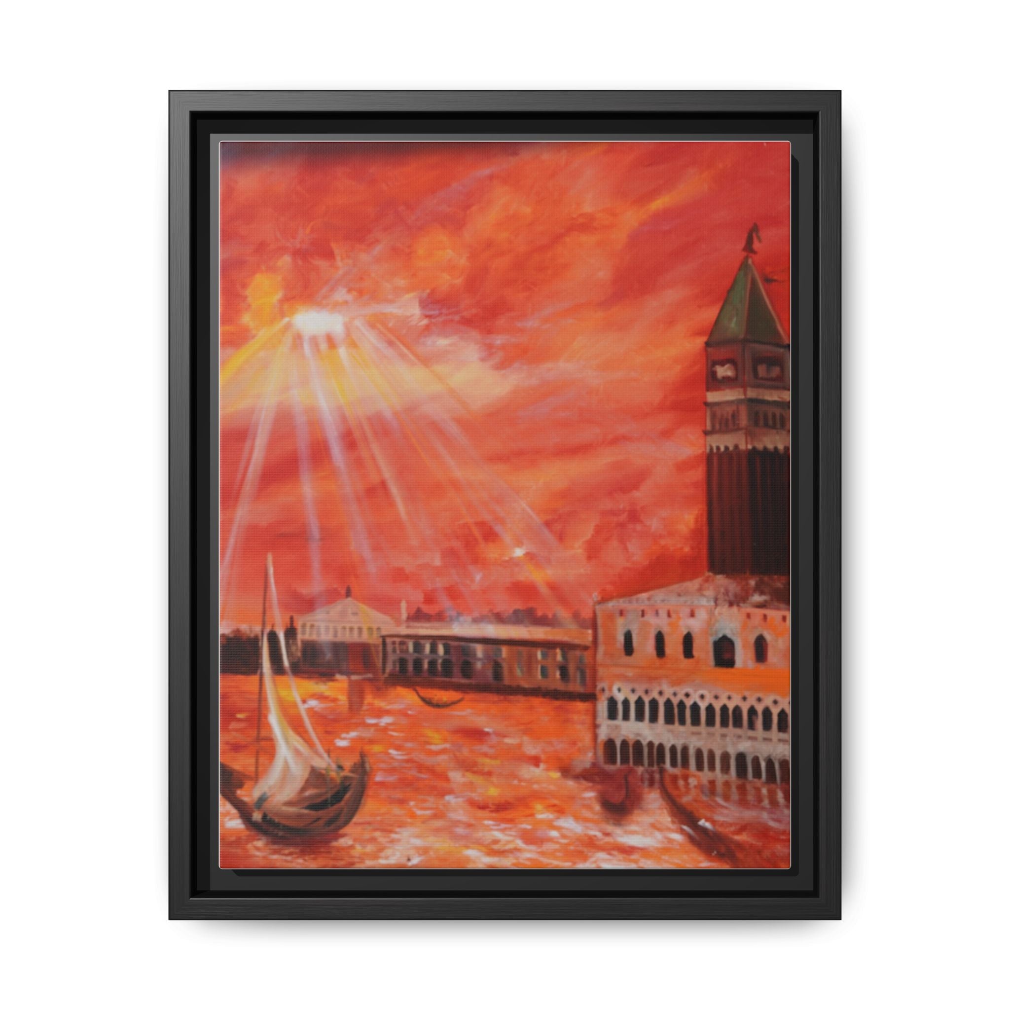 Heavenly Light Over Venice – Renaissance Inspired Christian Landscape Canvas Print